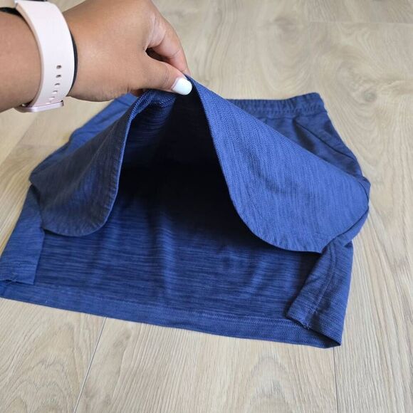 Toad & Co Mini Skirt Womens Small Blue Elastic Waist Side Pockets Casual Stretch - Picture 3 of 6